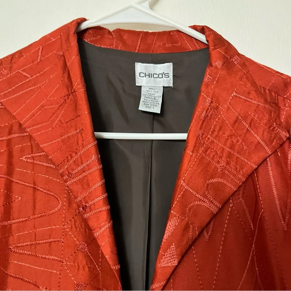 Chico's Textured Red‎ Blazer